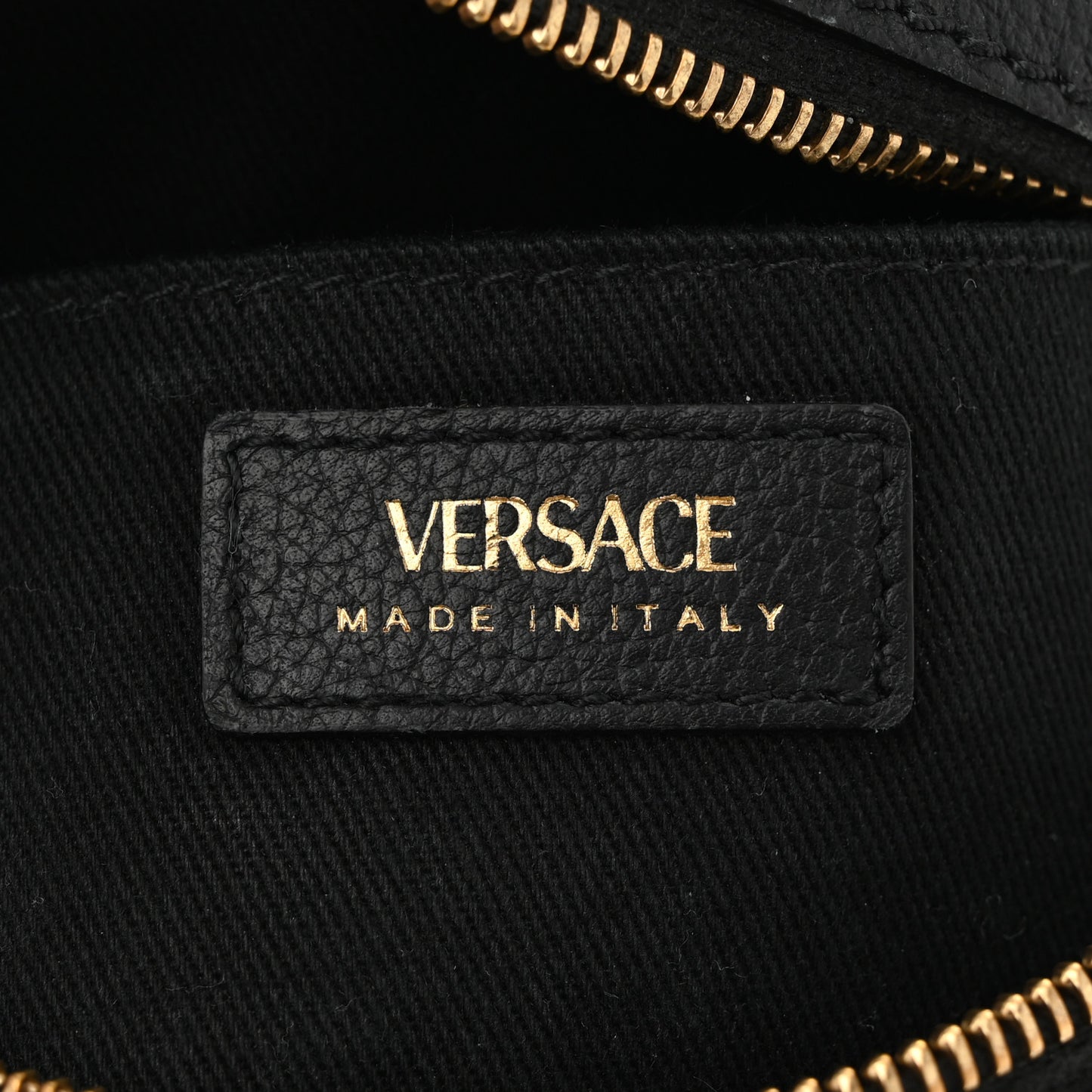 Calfskin La Medusa Round Camera Bag Black