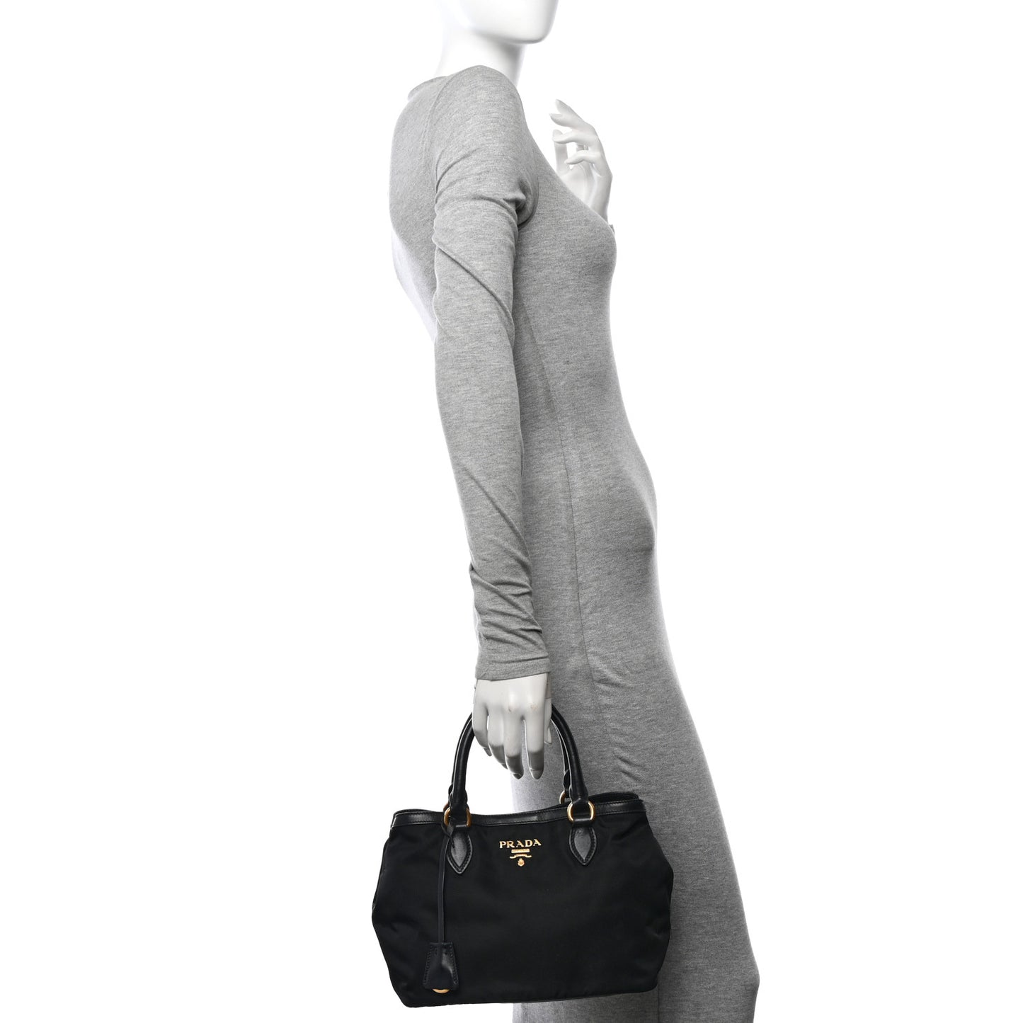 Tessuto Nylon Soft Calf Tote Black