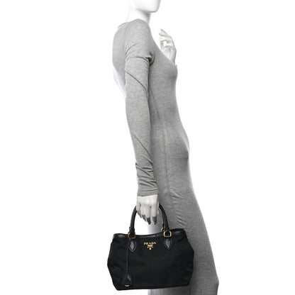 Prada Tessuto Nylon Soft Calf Tote Black 2 of 16