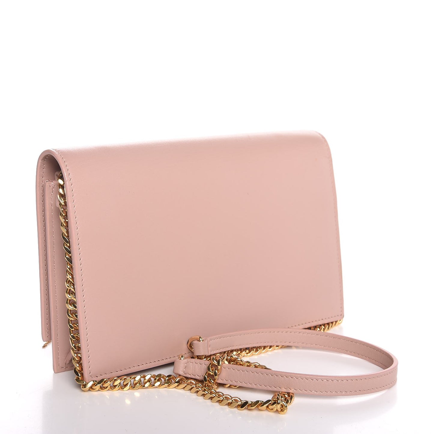 Smooth Calfskin Classic Monogram Kate Tassel Chain Wallet Pink