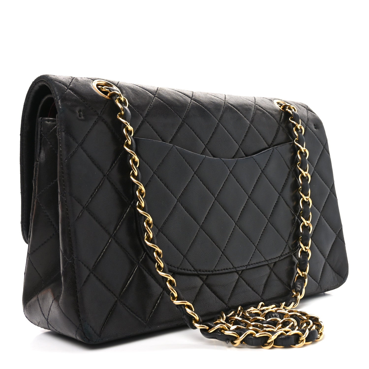 Chanel Lambskin Quilted Medium Double Flap Black 3 of 12