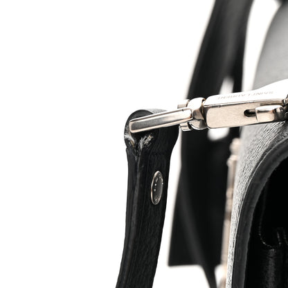 Saint Laurent Grained Calfskin Medium Monogram Sunset Satchel Black 20 of 21