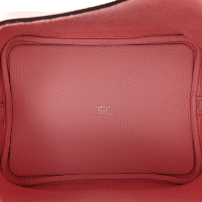 Hermes Taurillon Clemence Picotin Lock 18 PM Rose Sakura 5 of 12