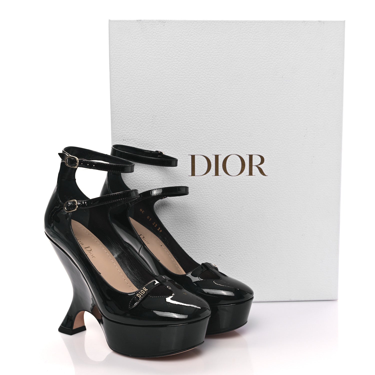 Christian Dior Patent Calfskin Aime Ankle Sandals 39 Black 12 of 12