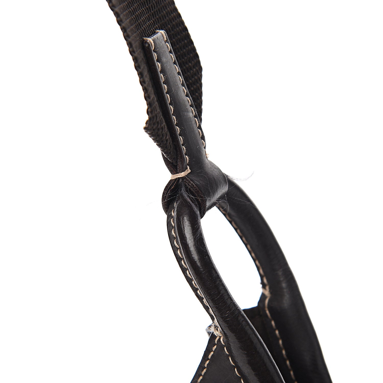 Prada Tessuto Nylon Calfskin Hobo Moro 9 of 9