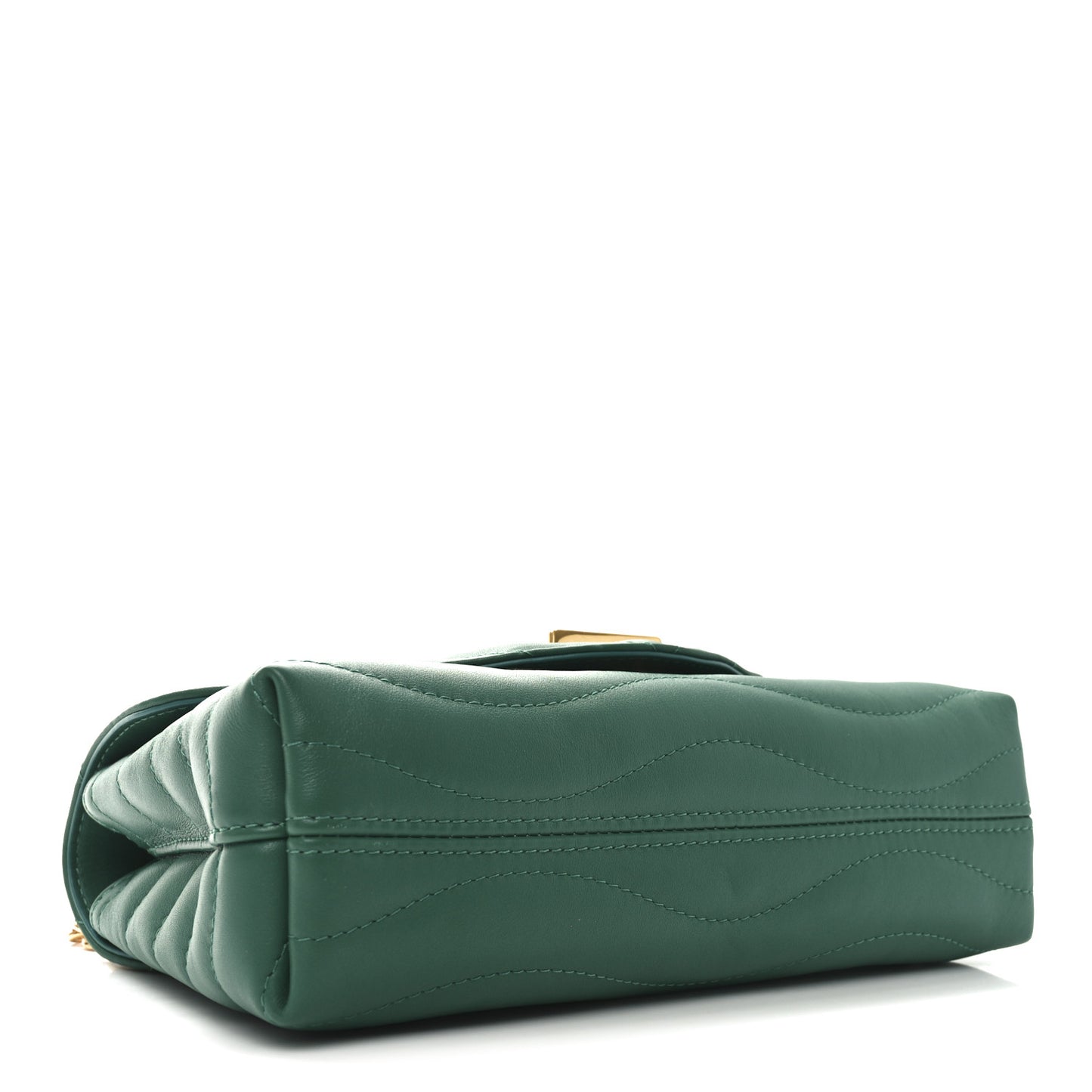 Calfskin New Wave Chain Bag MM NM Emerald