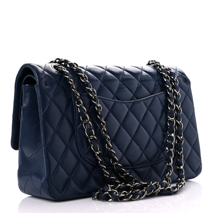 Chanel Lambskin Quilted Medium Double Flap Navy 3 of 17