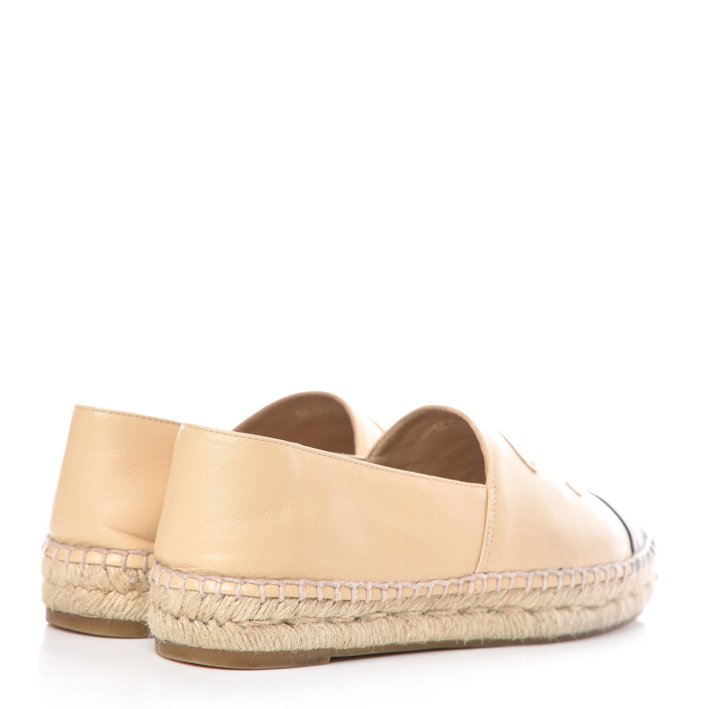 Lambskin CC Espadrilles 37 Beige Black