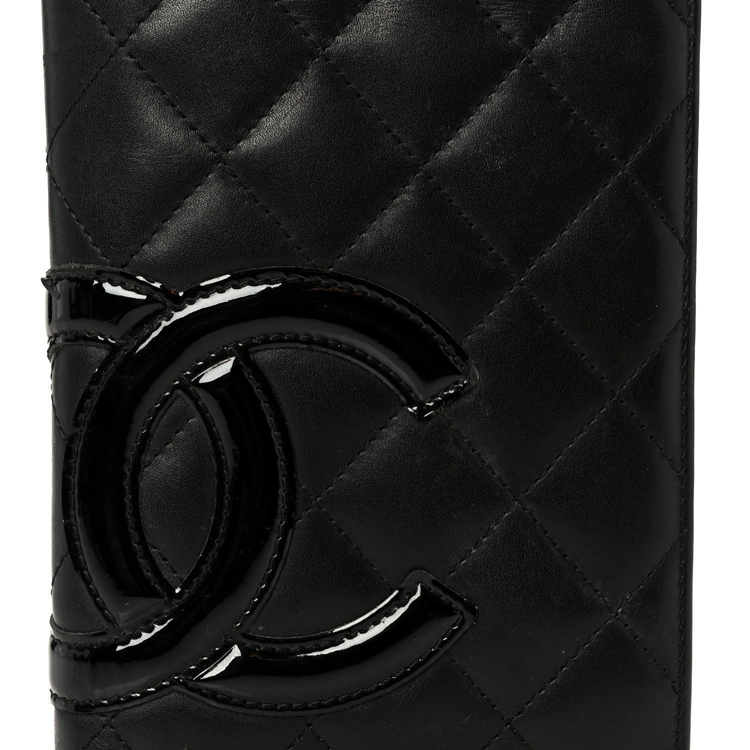 Chanel Calfskin Quilted Cambon Yen Wallet Black 9 of 10