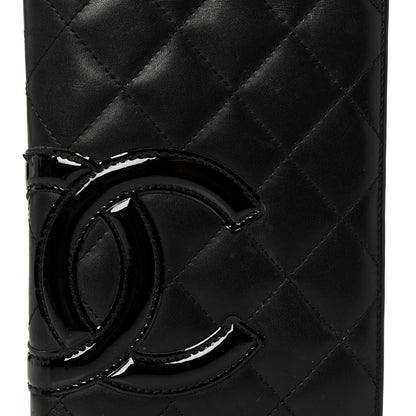 Chanel Calfskin Quilted Cambon Yen Wallet Black 9 of 10