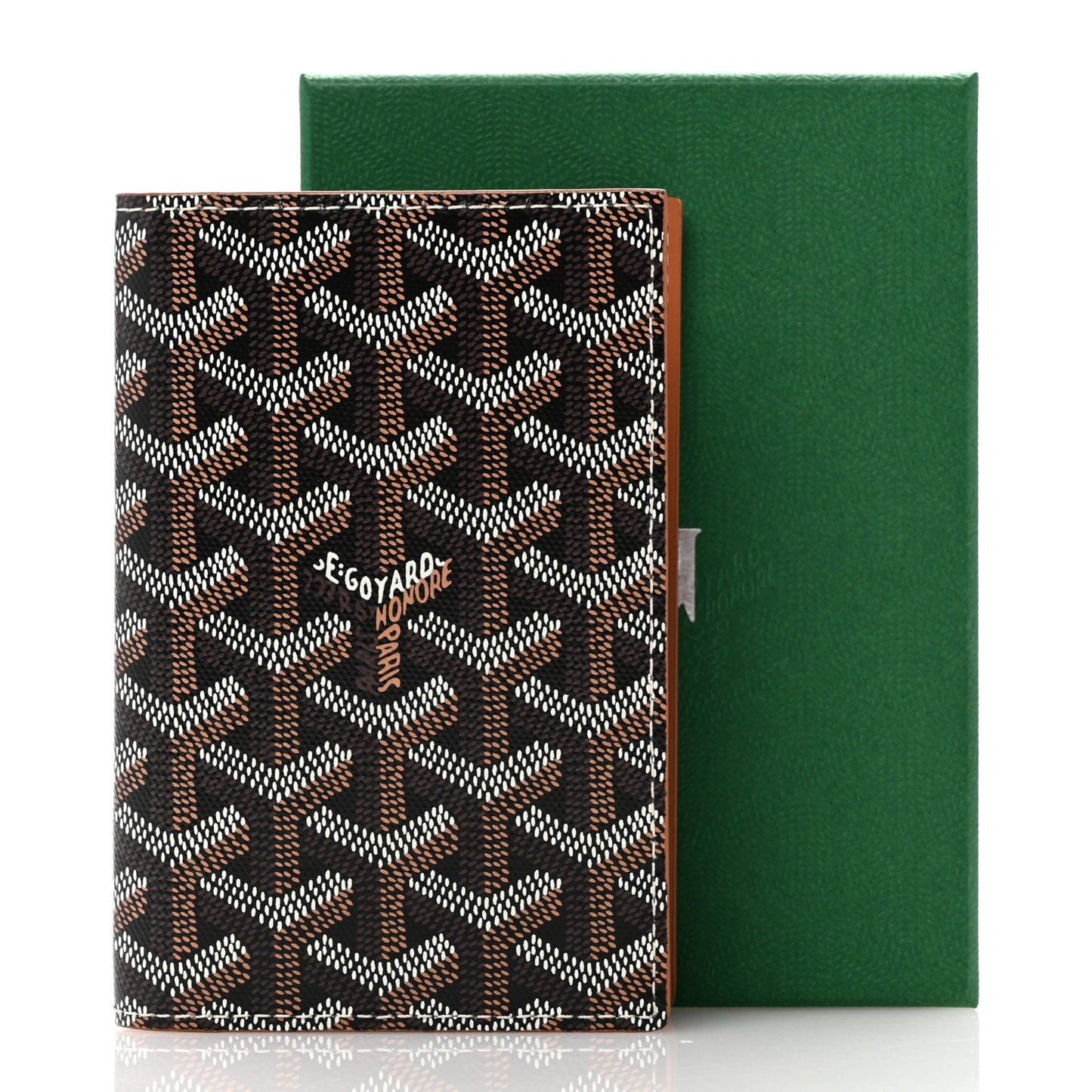 Goyardine Grenelle Passport Wallet Black Gold