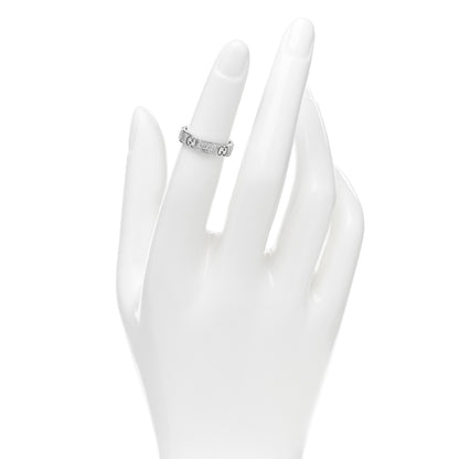 Gucci 18K White Gold Diamond Icon Stardust Band Ring 47 4 2 of 5