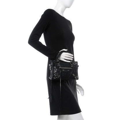 Balenciaga Agneau Classic Silver Hardware Mini City Black 2 of 10