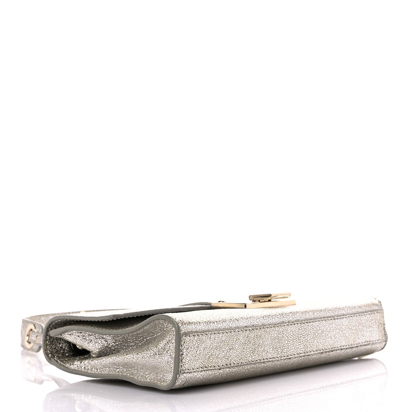 Metallic Calfskin Rebel Bag Silver