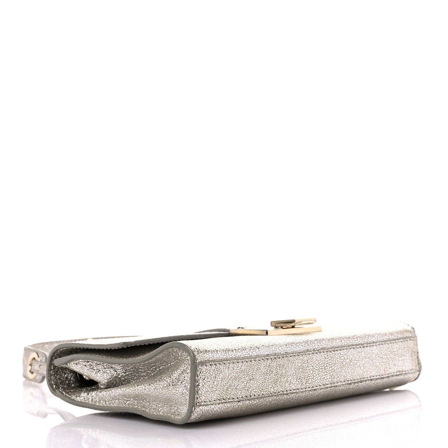 Jimmy Choo Metallic Calfskin Rebel Bag Silver 4 of 13