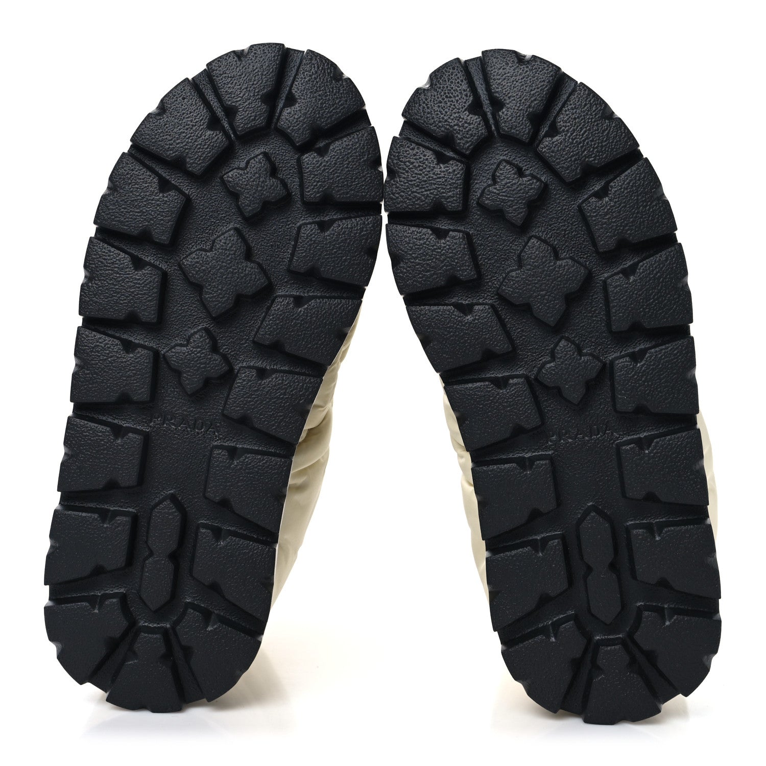 Prada Re-Nylon Piuma Triangle Logo Padded Drawcord 20mm Snow Boots 37 Avorio 6 of 8