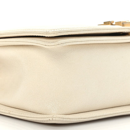 Chanel Caviar Quilted Medium Boy Flap White 8 of 9