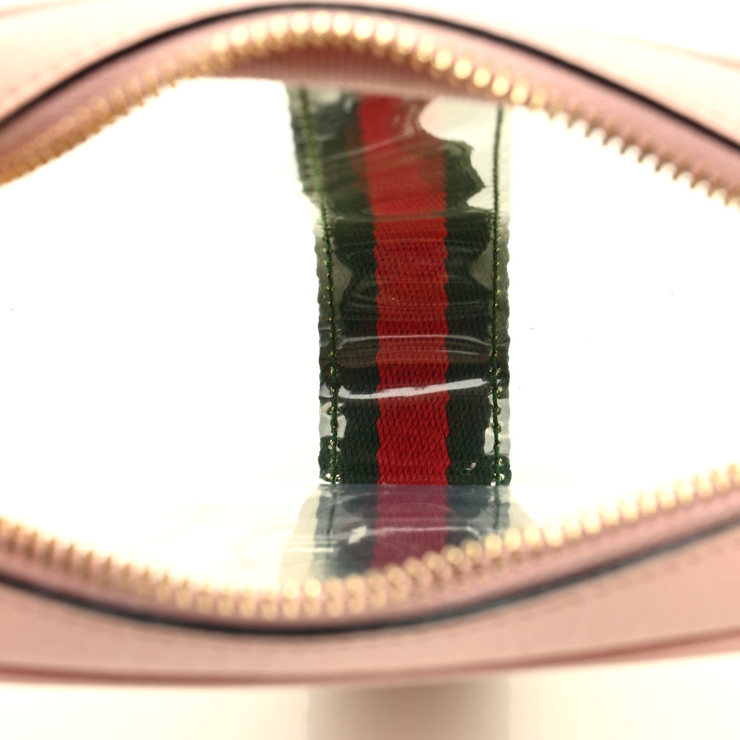Gucci Vinyl Web Mini Ophidia Transparent Shoulder Bag Perfect Pink 5 of 9