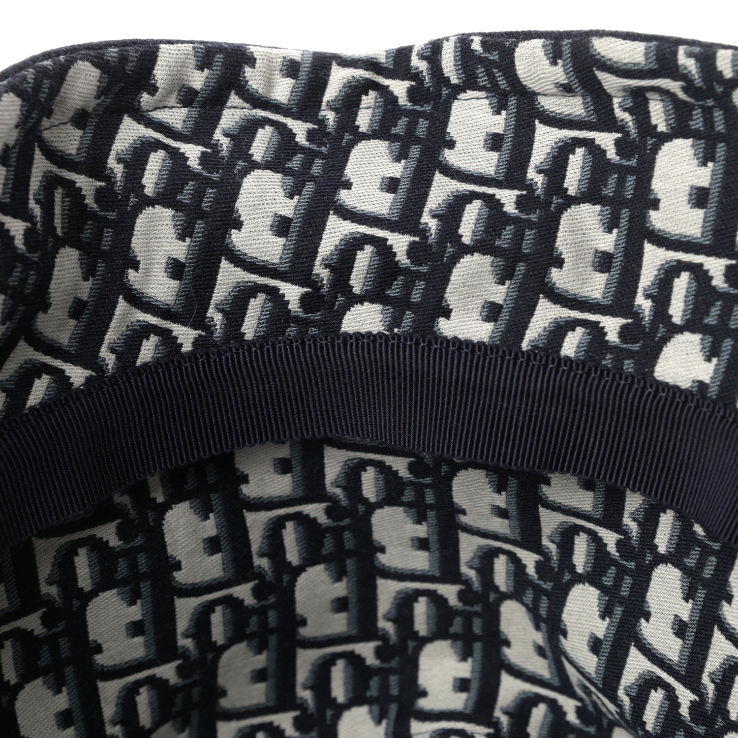 Christian Dior Denim Oblique Small Brim Bucket Hat 58 Blue 8 of 8