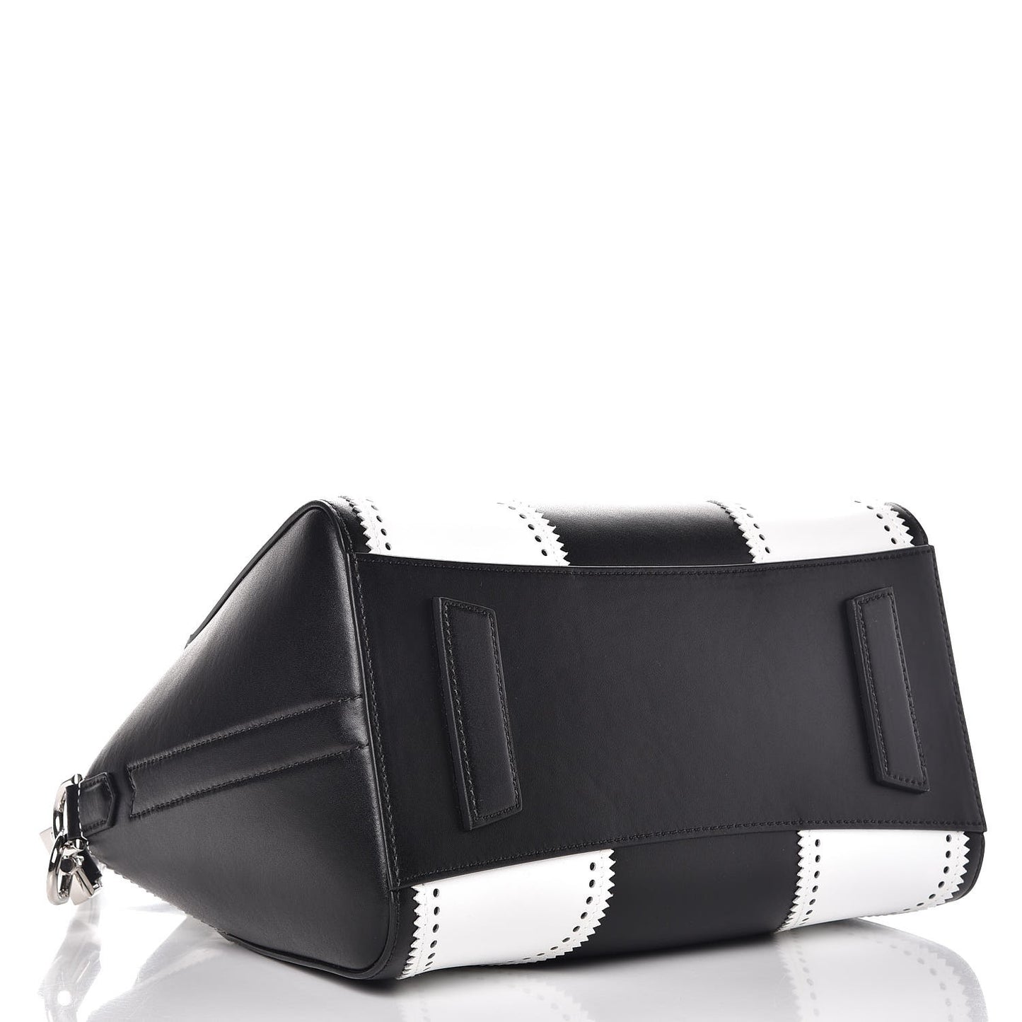 Calfskin Brogue Small Antigona Black White