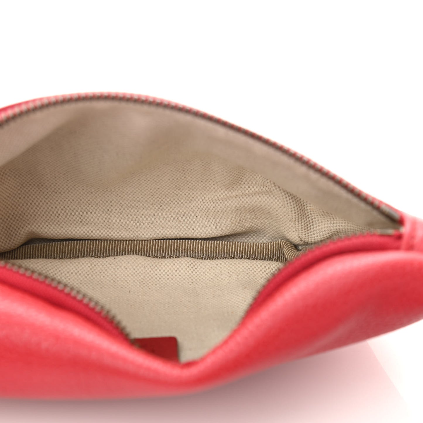 Grained Calfskin Small Logo Belt Bag Hibiscus Red