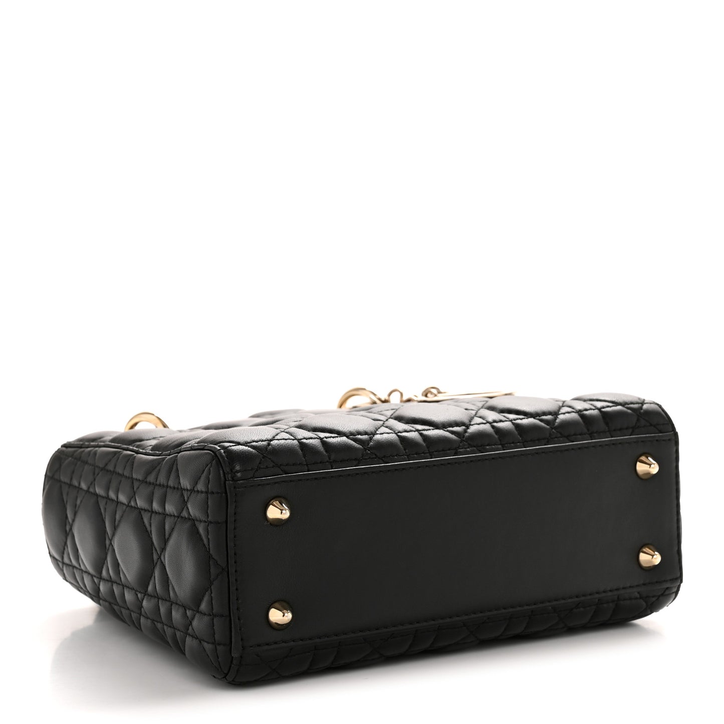 Lambskin Cannage Small Lucky Badges My Lady Dior Black