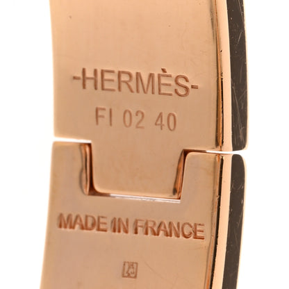 Hermes Enamel Narrow Clic Clac H Bracelet PM Marron Glace 4 of 5