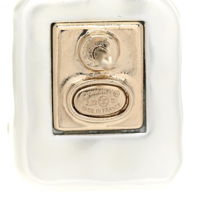 Chanel Pearl Resin Crystal CC No 5 Perfume Bottle Brooch Gold Pearly 4 of 4
