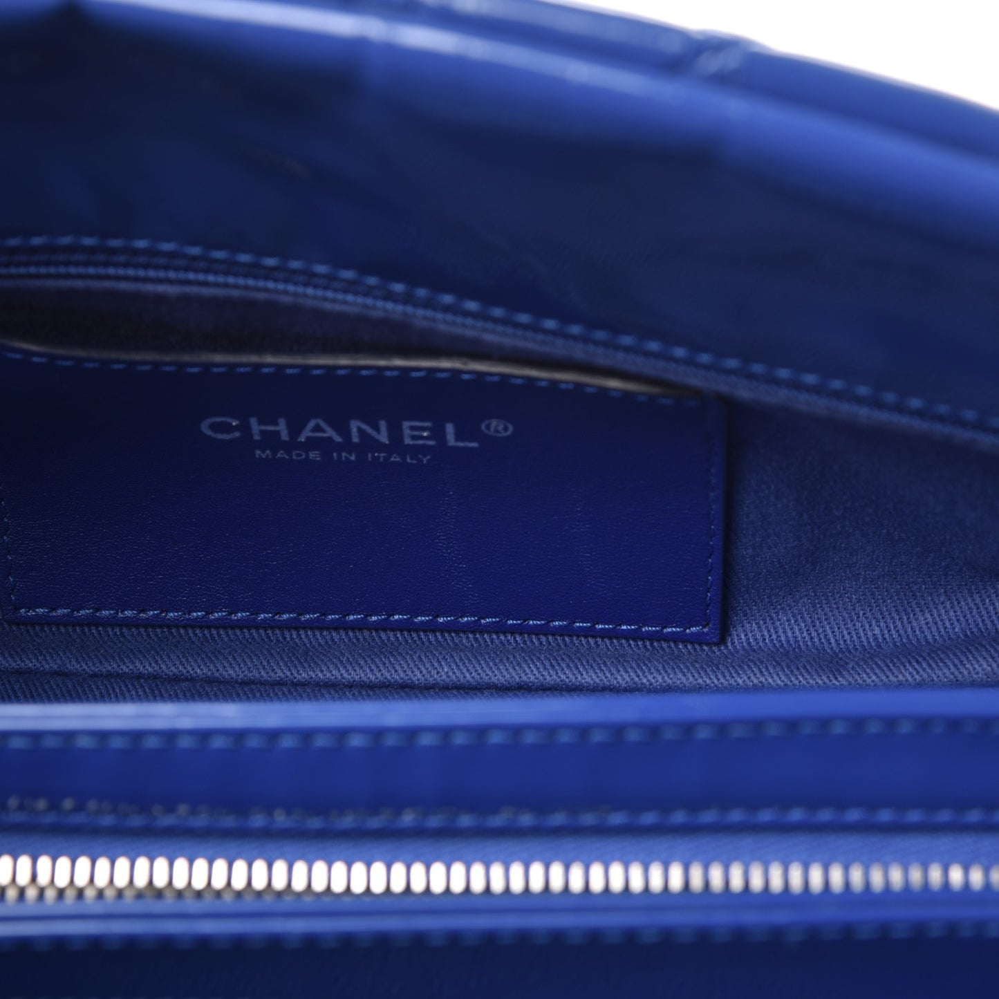Patent Quilted Medium Just Mademoiselle Blue