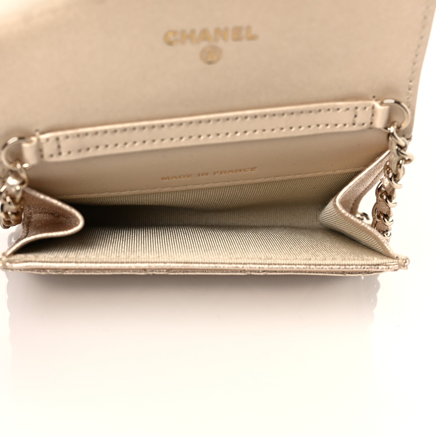 Chanel Metallic Lambskin Quilted Belt Bag Gold 4 of 9
