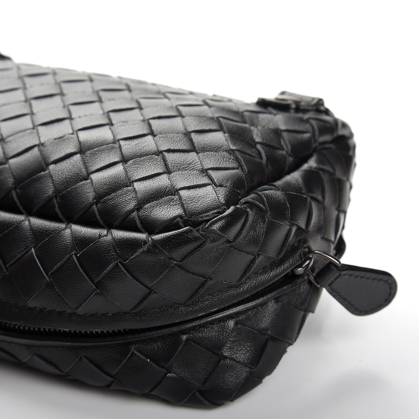 Nappa Intrecciato Mini Messenger Bag Nero Black