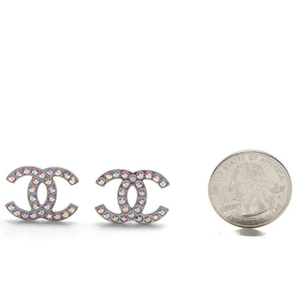 Chanel Iridescent Crystal CC Earrings Multicolor 2 of 4