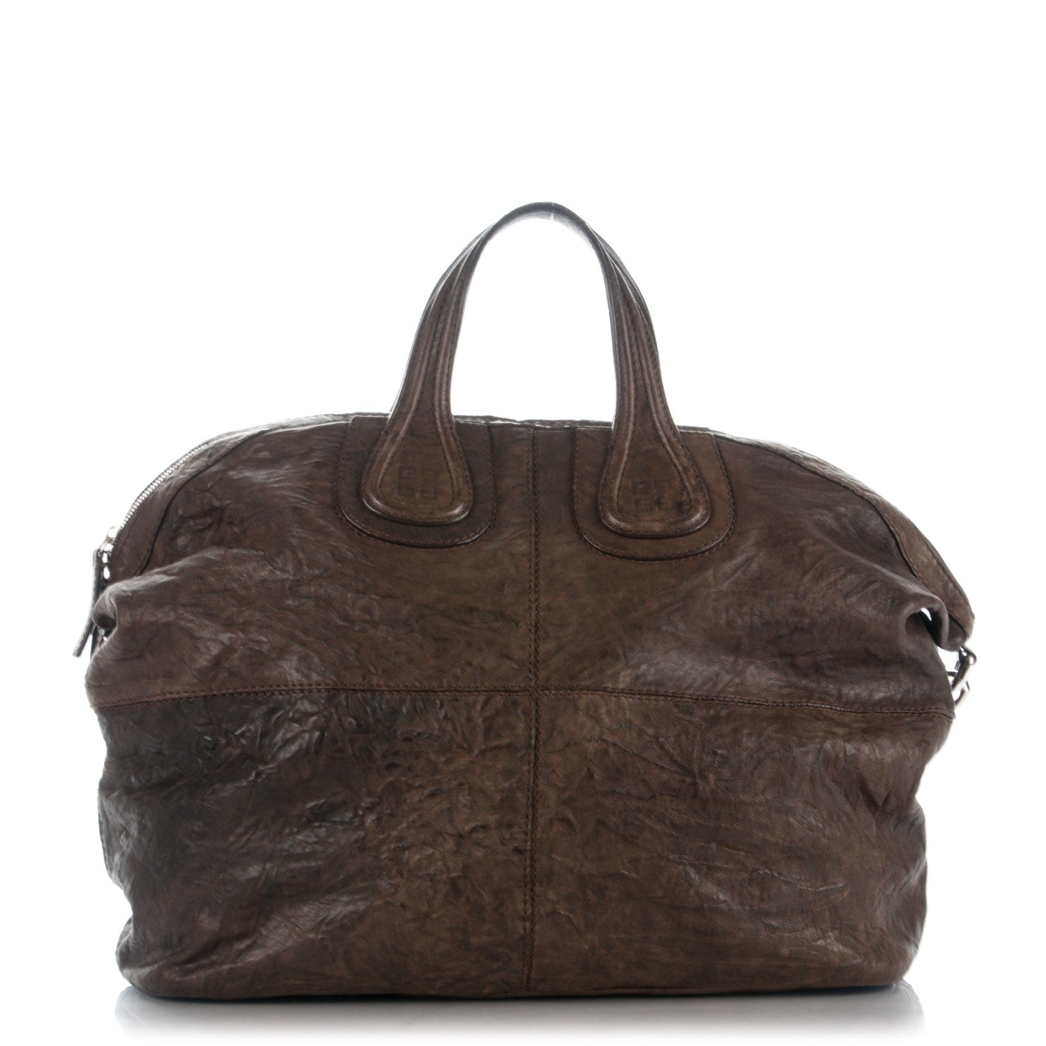 Givenchy Wrinkled Lambskin Large Nightingale Dark Brown 1 of 9