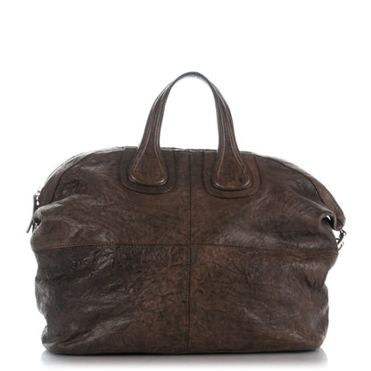 Givenchy Wrinkled Lambskin Large Nightingale Dark Brown 1 of 9