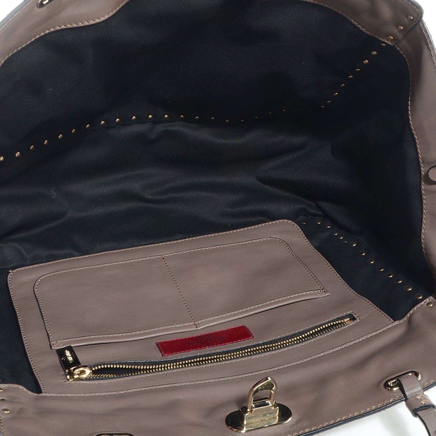 Valentino Garavani Calf Hair Feather Medium Rockstud Tote 6 of 11