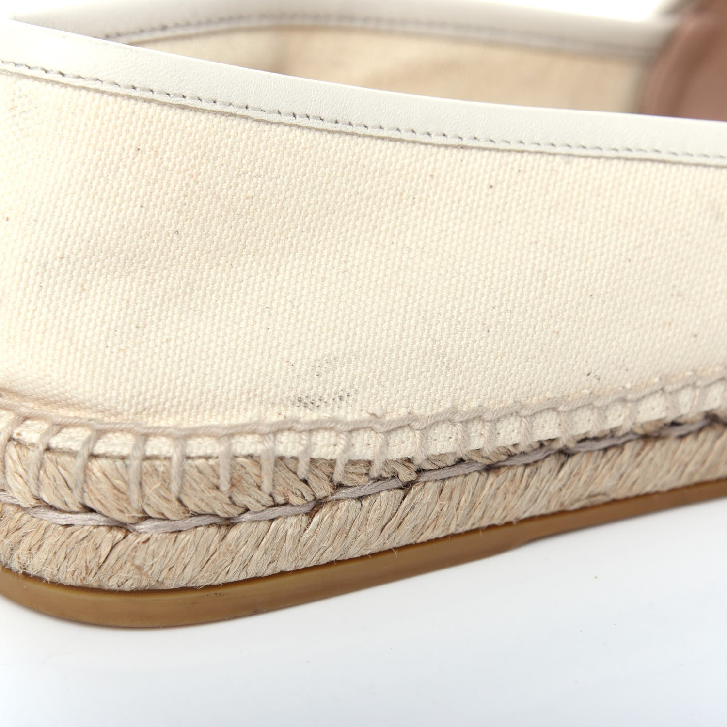 Gucci Canvas Logo Espadrilles 38.5 Greggio White 12 of 13