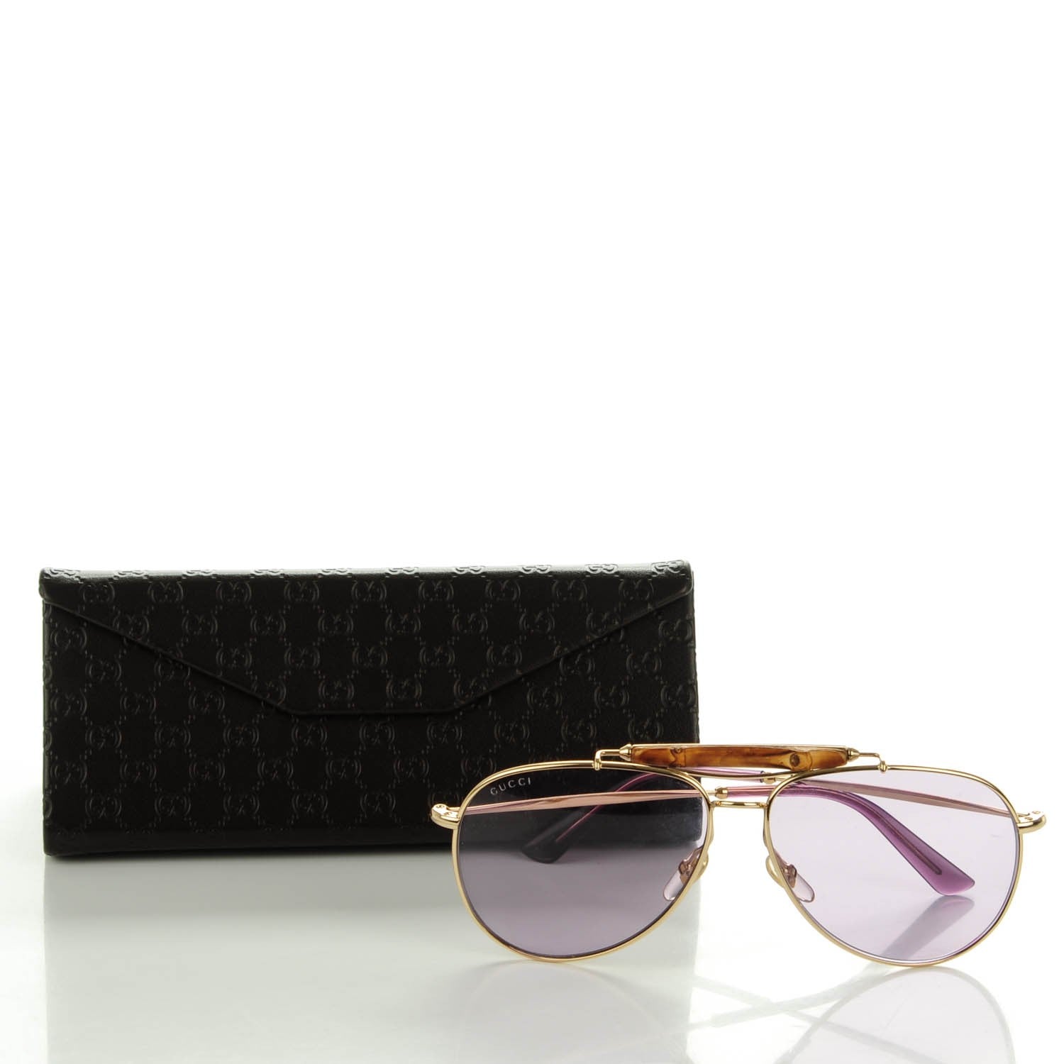 Gucci Bamboo Aviator GG 2235/S Sunglasses Gold 6 of 6