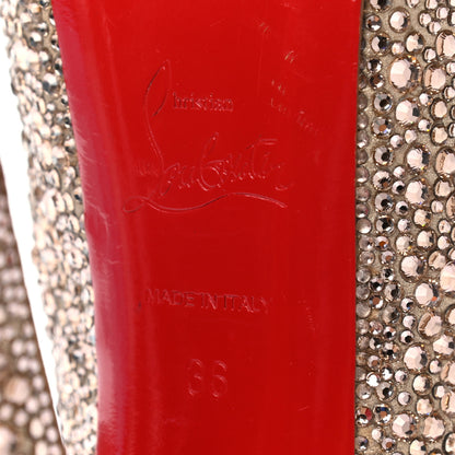 Christian Louboutin Crystal Suede Burma Daffodile Strass 160 Pumps 36 Gold 7 of 11