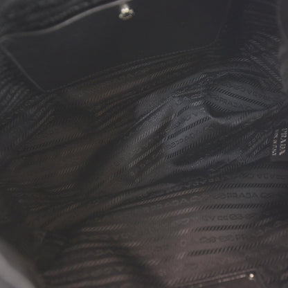 Prada Soft Calf Pleated Hobo Nero Black 7 of 7