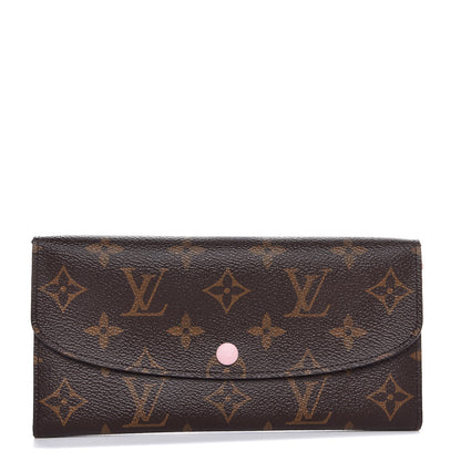 Louis Vuitton Monogram Emilie Wallet Rose Ballerine 1 of 7