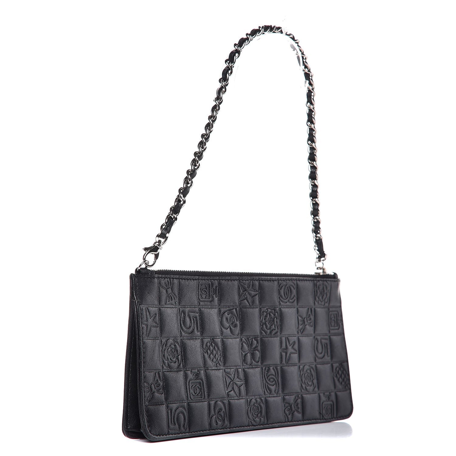 Chanel Lambskin Precious Symbols Pochette Black 3 of 8