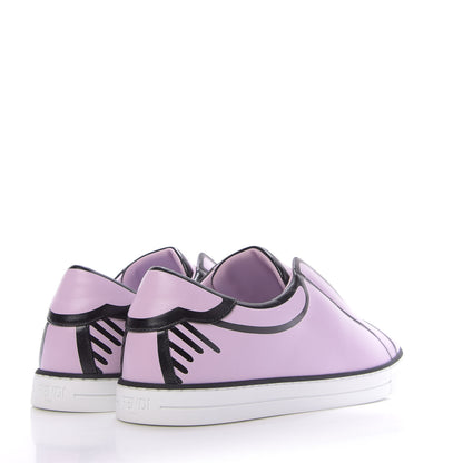 Fendi X JOSHUA VIDES Nappa Rockoclick Slip On Sneakers 38 Pink Xiloph White Black 4 of 10