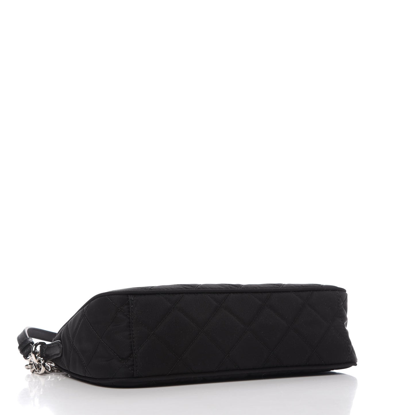 Nylon Tessuto Impuntu Quilted Crossbody Bag Black