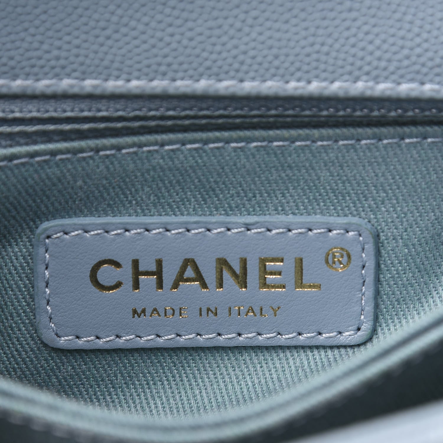 Chanel Caviar Chevron Quilted Mini Coco Handle Flap Light Blue 7 of 13