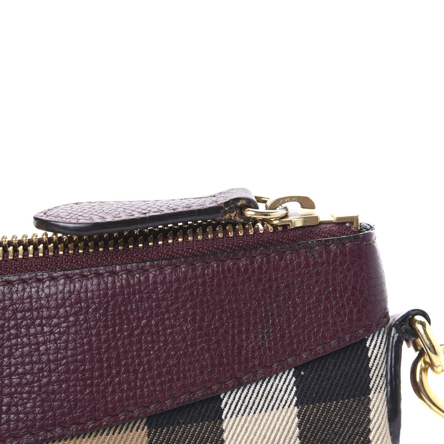 House Check Derby Peyton Crossbody Clutch Bag Mahogany Red