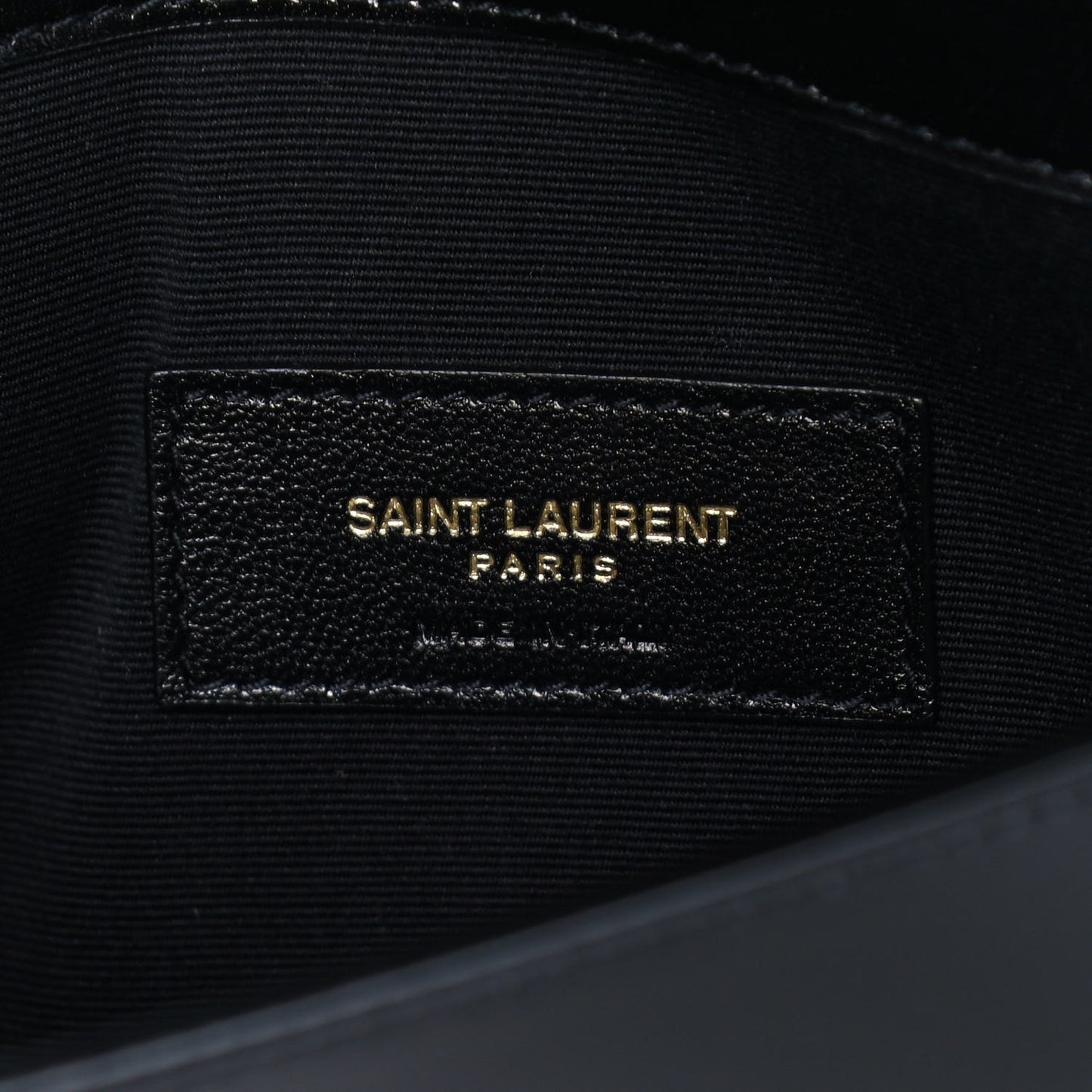 Smooth Shiny Calfskin Monogram Uptown Pouch Black