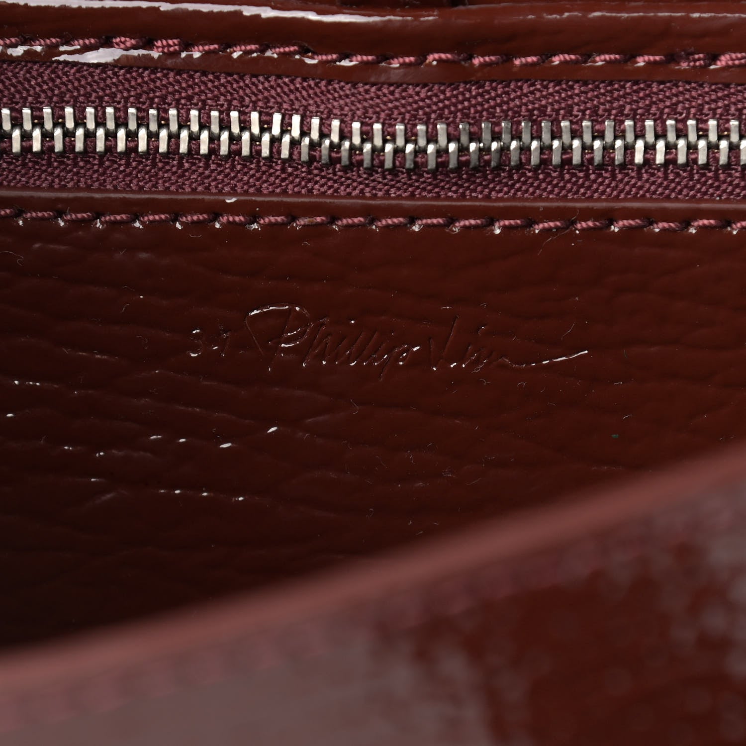 3.1 Phillip Lim Textured Patent Mini Pashli Satchel Burgundy 6 of 14