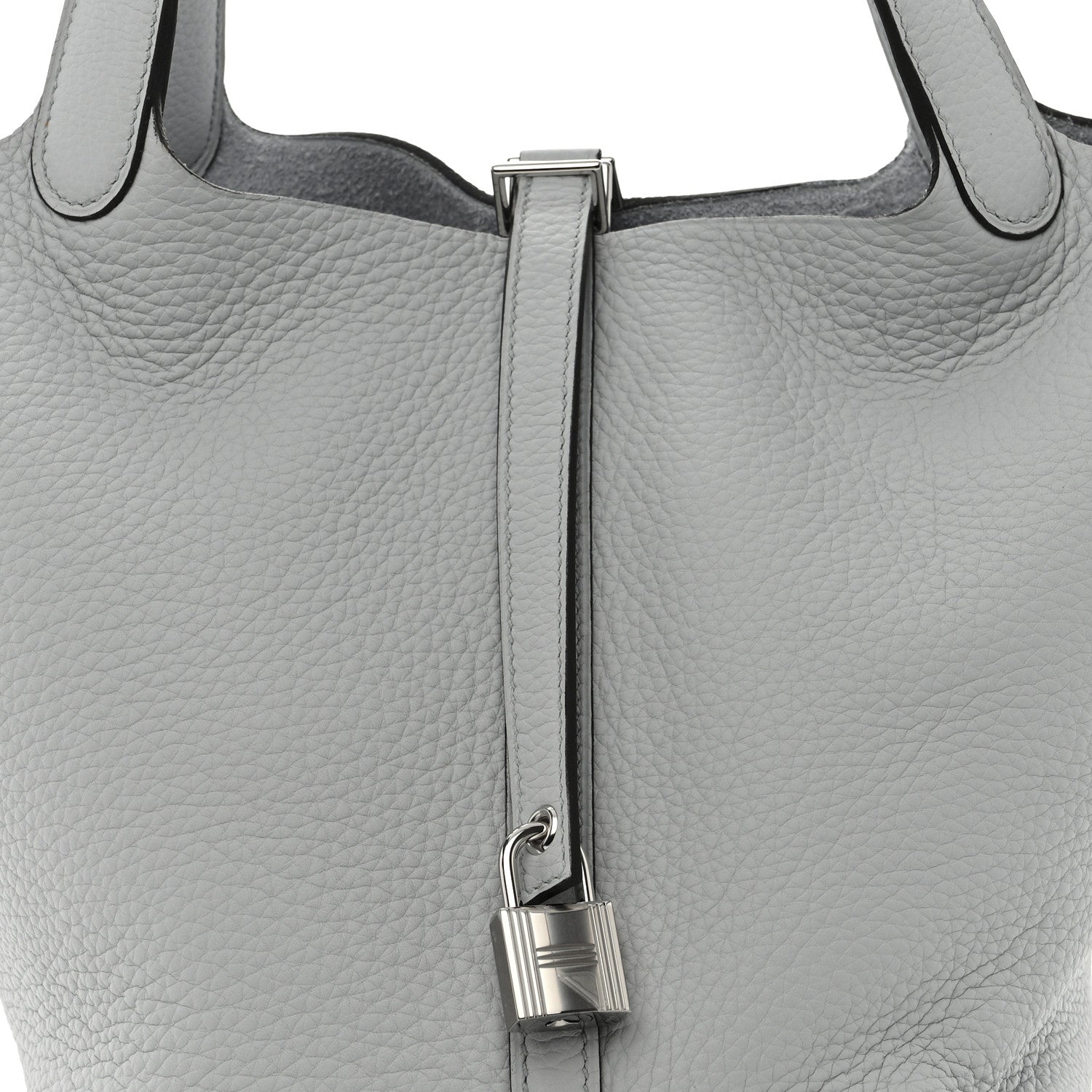 Hermes Taurillon Clemence Picotin Lock 22 MM Bleu Pale 8 of 11