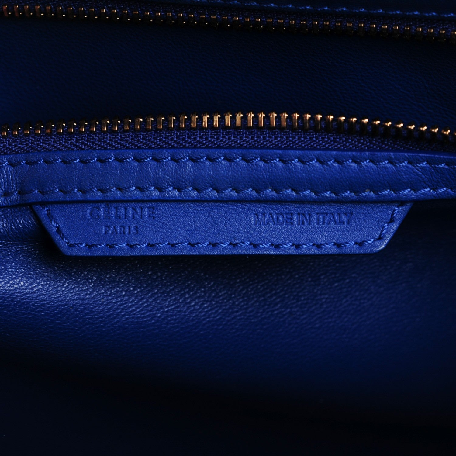 Celine Smooth Calfskin Mini Luggage Electric Blue 9 of 11