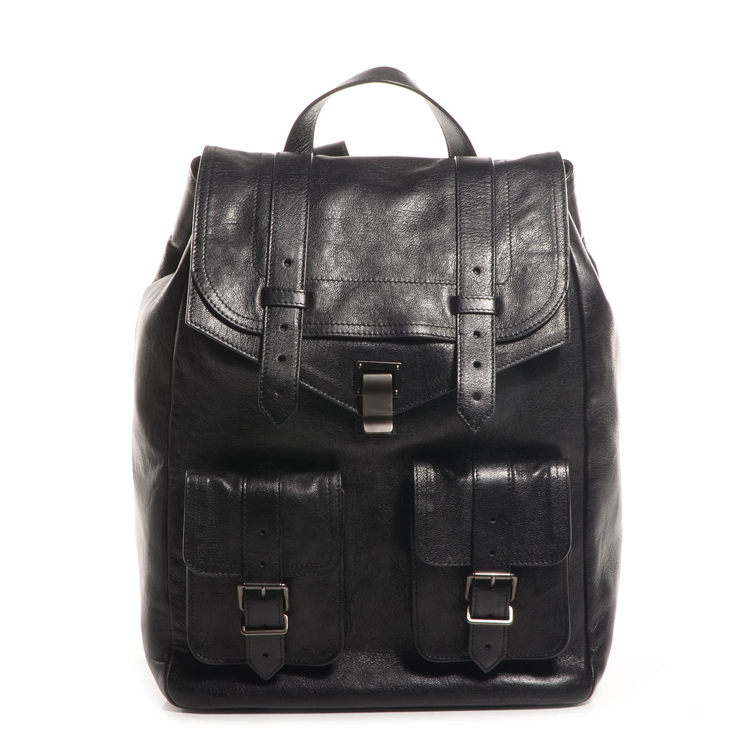 Leather PS1 Backpack Black